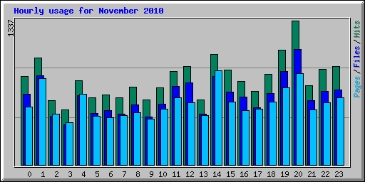 Hourly usage for November 2010
