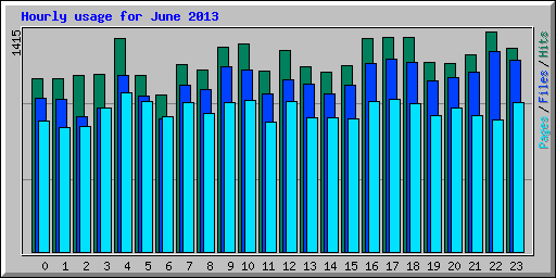 Hourly usage for June 2013