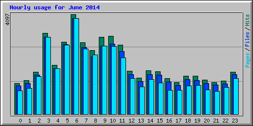Hourly usage for June 2014