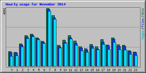 Hourly usage for November 2014