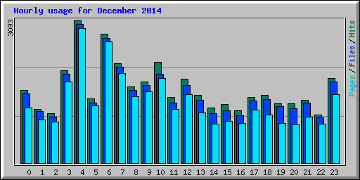 Hourly usage for December 2014