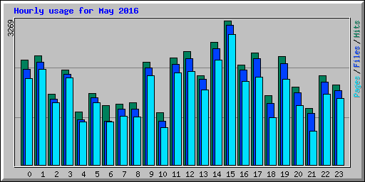 Hourly usage for May 2016